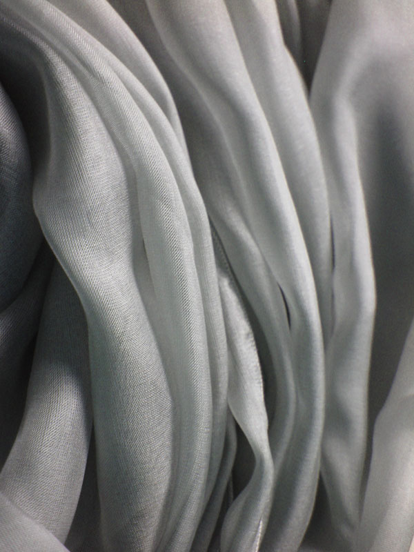 Scarf 100% Silk Light Grey Color JP15SS59G65